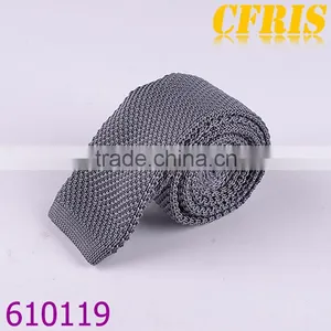 Fashion Plain Color Cotton Knitted Necktie Series 3 thumbnail-5