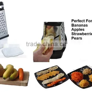 4-sided Stainless Steel Box Grater Zester With Storage Container/ Bowl thumbnail-2