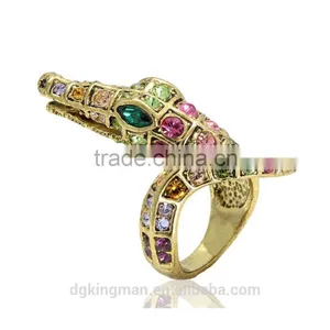 Fashion Jewelry Design Kingman Snake Shaped Crystal Rings thumbnail-2