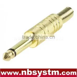6.35mm Mono Plug Metal With Spring thumbnail-1