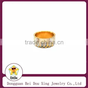 Fashion Personalized Custom Gold Leaf Stainless Steel Ring thumbnail-2