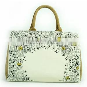 Wholesaler Heavy Duty Canvas Tote Crochet Bag With Art Printing thumbnail-2