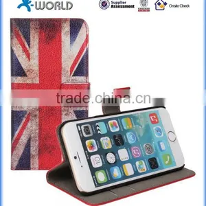 Cute Colorful Printing Skin Stand Leather Case Cover for IPhone 6S thumbnail-2