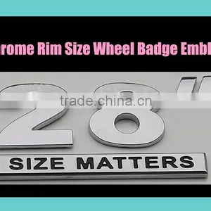 Chrome Wheel Size Emblems,badges,stickers,logos thumbnail-1
