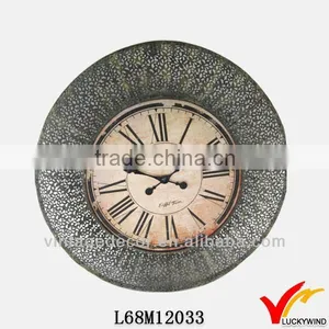 Round Quality Wall Decoration Metal Wall Clocks Antique thumbnail-1