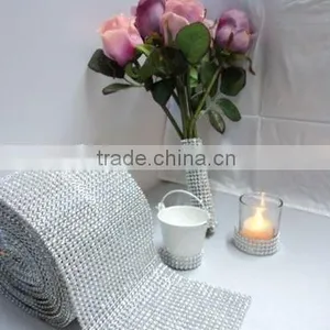 24 Rows Silver Wedding Decoration Rhinestone Ribbon thumbnail-3