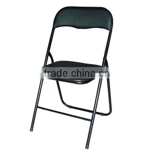 Promotional Cheapest Black Metal Folding Chair thumbnail-1