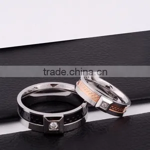 Hot Sale Latest Gold Ring Designs Diamond Gay Men Wedding Ring in Stainless Steel thumbnail-6