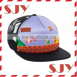 Adjustable Adult Size Custom Trucker Mesh Snapback Hat Cap thumbnail-1