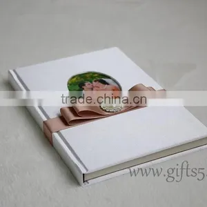 Handmade Hardcover Custom Wedding Guest Book With Photo Frame thumbnail-2