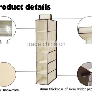 Six-Shelves Lightweight Hanging Shoe Organizer, Bedroom Foldable Hanging Shoe Clothes Storage Closet thumbnail-3