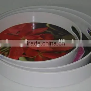 Round Melamine Tray With Handles thumbnail-1