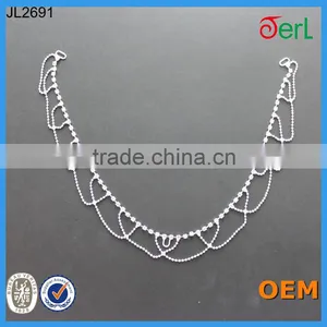 Crystal Cupchain Rhinestone Color Cup Chain for Women Rhinestone Necklace Chain thumbnail-1