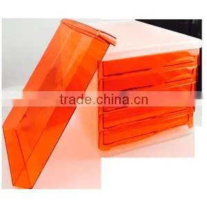 New Developed Orange Plastic Box for Put Office File With Plastic Production thumbnail-3