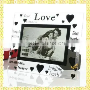 Cheap Glass Heart Photo Frame For Couple Souvenirs Gifts thumbnail-1