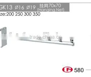 Supermarket Slatwall Mesh Display Hook With Iron Plate & Waterfall Metal Chrome Bracket GK13 thumbnail-2