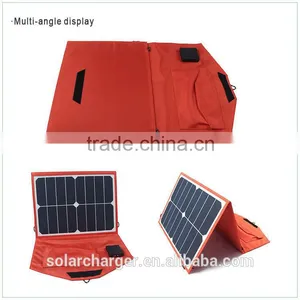 30W Portable Universal Foldable Solar Cell Phone Charger for Laptop and Mobile Phone thumbnail-2