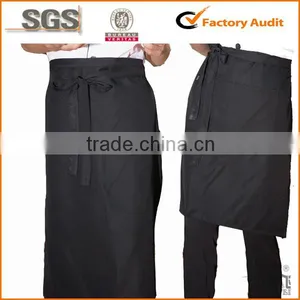 Polycotton Long Black Waiter Apron for Restaurant Cafe Bar thumbnail-1