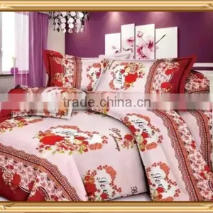 Reactive Printed 100% Cotton Print Bed Sheets/quilt Cover/table Cloth/comforter Set thumbnail-6