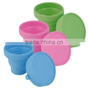 Durable Food Grade Folding Silicone Cup With Lid thumbnail-2