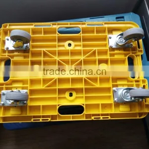 Noiseless Transport Trolley Moving Carrier Small Platform Tool Trolley Little Flatbed Trolley Carrier With Four Wheels thumbnail-4