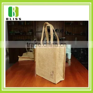 China Manufacture Recycled Foldable Jute Shopping Bag thumbnail-3