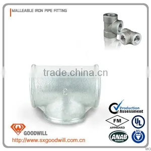 ASME B16.3 Galvanized Malleable Iron Pipe Tee thumbnail-2