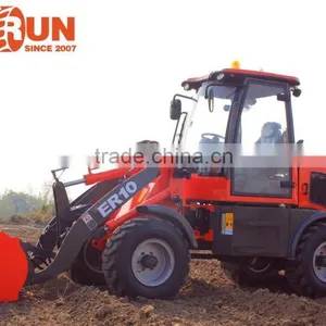 Everun Brand New 1.0 Ton Small Snow Bucket Wheel Loader With Luxury Cabin/ Quick Hitch thumbnail-5