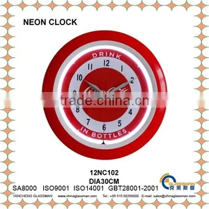 DIA 30cm Customizable Beautiful Neon Clock LED Clock Wall Clock 12NC102 thumbnail-1