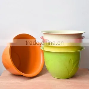 Bright Color Biodegradable Plant Fiber Small Decorative Flower Pots thumbnail-1