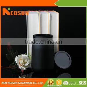 China Suppliers Keep Candy or Other Food Good Quality Matte Black Glass Jars thumbnail-1