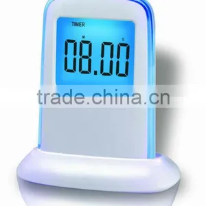 Promotional Push Panel 7-Color Changing LCD Clock thumbnail-2