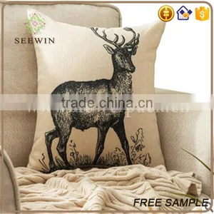 Logo Printed and Pattern Customized Linen Back Cushion thumbnail-4