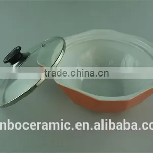 Ceramic Pots for Cooking Color Glazed With Glass Lid Cooking Pot Sets thumbnail-4
