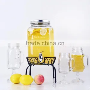 Glass Jar With Tap With Metal Stand thumbnail-2