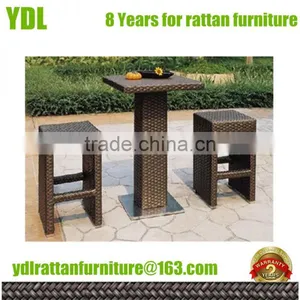 Youdeli Outdoor Garden Rattan Tall Bar Stools thumbnail-1