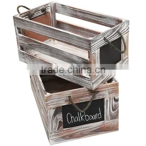 Set of 3 Vintage Crate Wooden Storage Boxes thumbnail-2