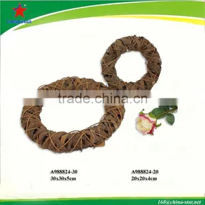 Bark Weaved Flower Wreath thumbnail-1