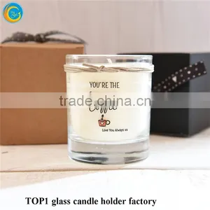 Luxury Candles on Sale Sprayed White or Black Glass Candle Jar Printed With Gold Logo With Great Price thumbnail-6