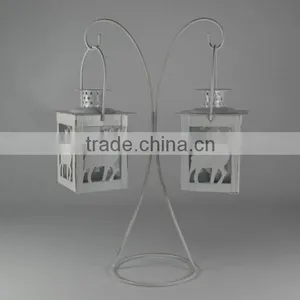 Metal Stand With Two Christmas Deer Lantern thumbnail-6