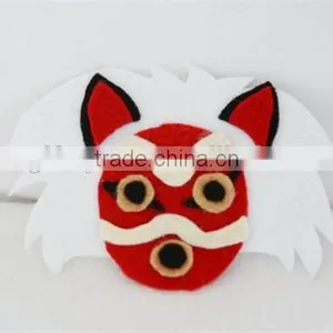 Hot Sell Princess Mononoke Mask Magnet Plush Anime Felt Decoration Made in China thumbnail-1