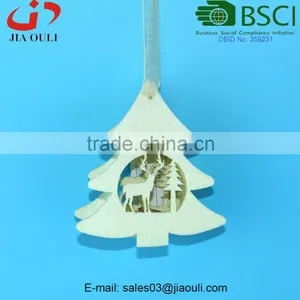 BSCI Audit Factory Hot Sales LED Light Decoration Non-woven Hanging Christmas Tree thumbnail-1