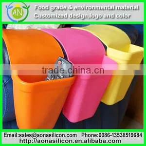 Promotional Items Fashion Cheap Silicone Car Seat Hanging Storage Box/bin,silicone Sundries Bag for Bathing Use thumbnail-3