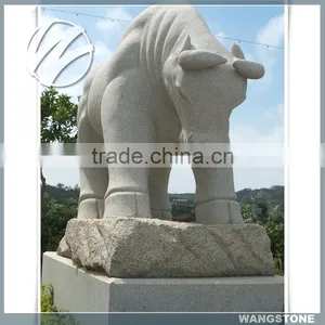 Modern Marble Bull Life-size Animal Stone Statue thumbnail-1