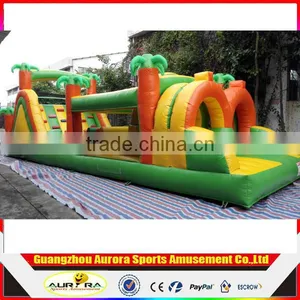 100 Foot Inflatable Obstacle Course Bounce Houses Inflatable Fun Run for Rent thumbnail-1