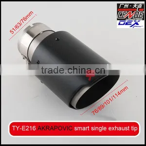 Auto Tuning Ss304 Carbon Fiber Akrapovic Muffler Tip in Exhaust Pipe thumbnail-6