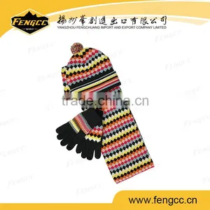 Customized Design Fashion Knitted Set, Scarf, Hat, Gloves thumbnail-5