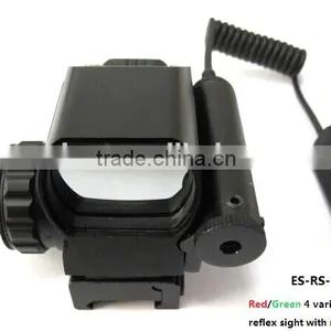 Erains TAC Optics Tactical Reflex Sight With 4 Variable Red Dot Reticles Scope With Red Laser Sight Attached thumbnail-3