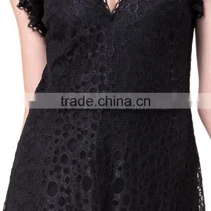 Domin Fashion Black Patterns for Lace Long Dress thumbnail-2