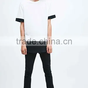 2015 OEM Factory Hot Selling 100% Cotton Men's Extended T Shirt thumbnail-2